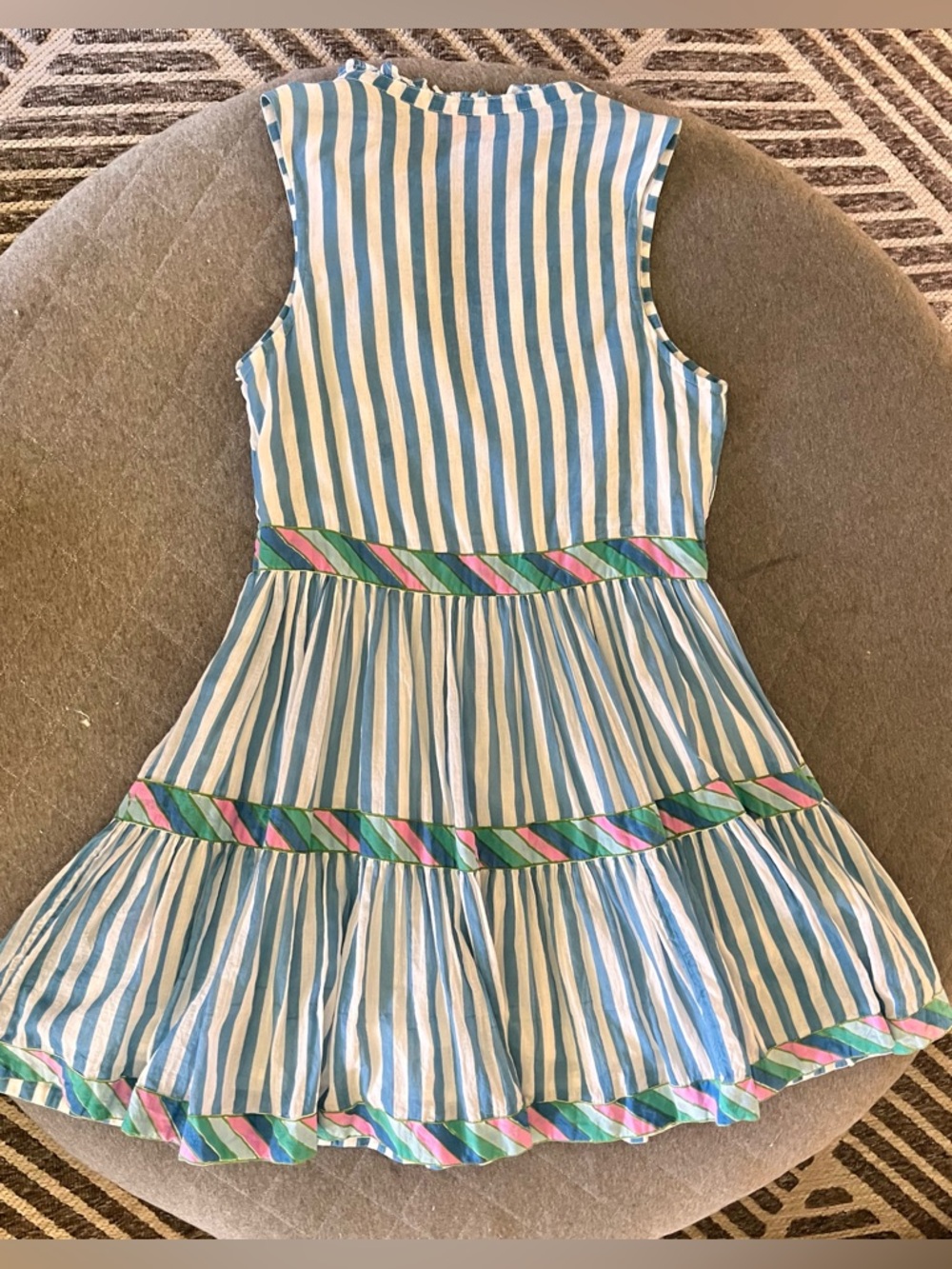 TNUCK Oliphant Small Playa Cotton Striped Mini Dress Excellent Condition - Picture 9 of 12